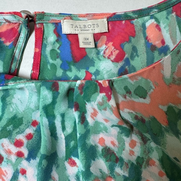 Talbots Multi-Colored Sleeveless Blouse - Picture 5 of 7